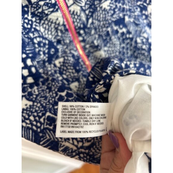 Lilly Pulitzer for Target Sleeveless Dress Women's Nautical Coastal Blue White 6 - Picture 7 of 13
